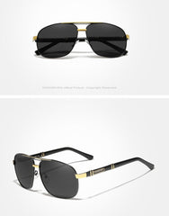 Men's Polarized Aviator 'Little Havana' Metal Sunglasses