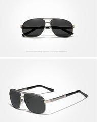 Men's Polarized Aviator 'Little Havana' Metal Sunglasses