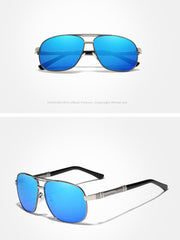 Men's Polarized Aviator 'Little Havana' Metal Sunglasses