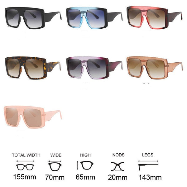 Women's Oversized Square 'Superstar' Plastic Sunglasses