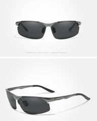 Men's Polarized Oval 'Threshold' Metal Sport Sunglasses