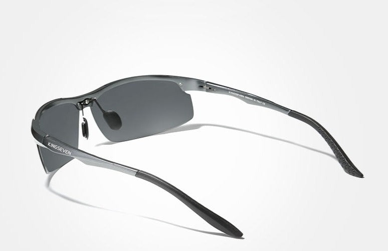 Men's Polarized Oval 'Threshold' Metal Sport Sunglasses