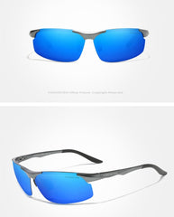 Men's Polarized Oval 'Threshold' Metal Sport Sunglasses