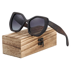 Women's Polarized Butterfly 'Morpho' Bamboo Wood Sunglasses