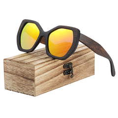 Women's Polarized Butterfly 'Morpho' Bamboo Wood Sunglasses