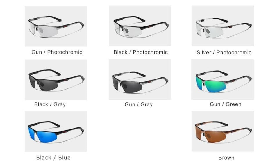 Men's Polarized Rimless Rectangular 'Geometric' Metal Sunglasses