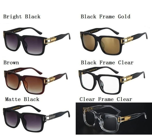 Men's Square 'Big Bass' Plastic Sunglasses