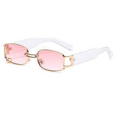 Unisex Small Rectangular 'Salem' Metal Sunglasses