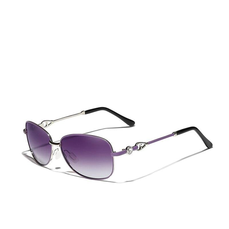 Women's Polarized Round 'No Place Like Paris' Metal Sunglasses