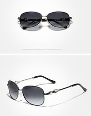 Women's Polarized Round 'No Place Like Paris' Metal Sunglasses