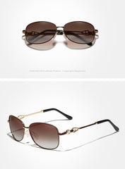 Women's Polarized Round 'No Place Like Paris' Metal Sunglasses