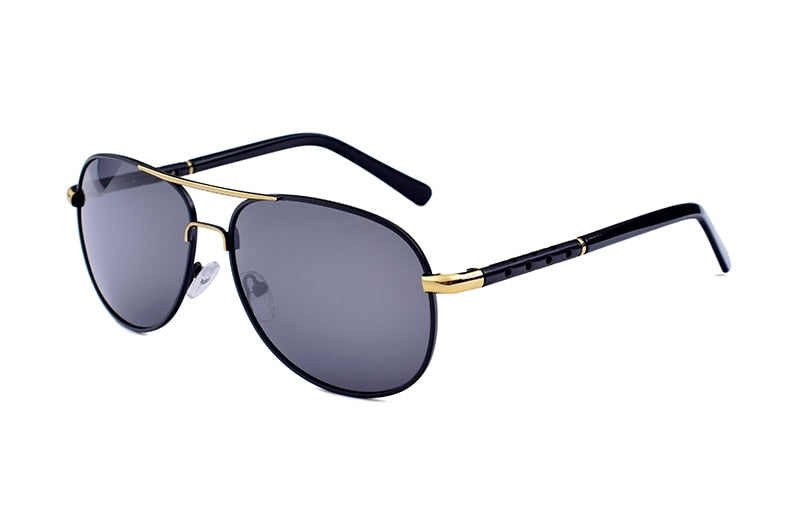 Men's Aviator Polarized 'Stefano' Metal Sunglasses