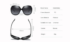 Women's Oversized Polarized Butterfly 'Buffalo Slider' Plastic Sunglasses