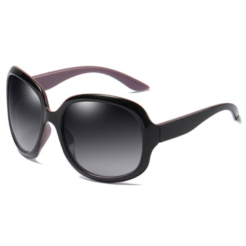 Women's Oversized Polarized Butterfly 'Buffalo Slider' Plastic Sunglasses