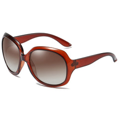 Women's Oversized Polarized Butterfly 'Buffalo Slider' Plastic Sunglasses