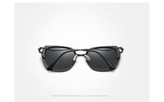 Women's Polarized Square 'Shade' Metal Sunglasses