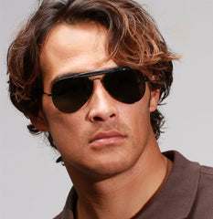 Men's Classic Round 'Ocean' Metal Sunglasses