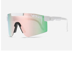 Men's Oversized Rectangle 'Sebatian' Plastic Sports Sunglasses