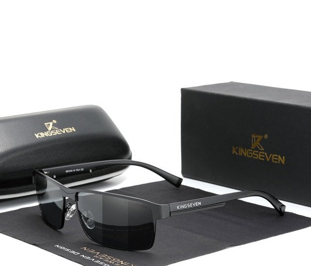 Unisex Square Polarized 'Sun Valley' Plastic Sunglasses