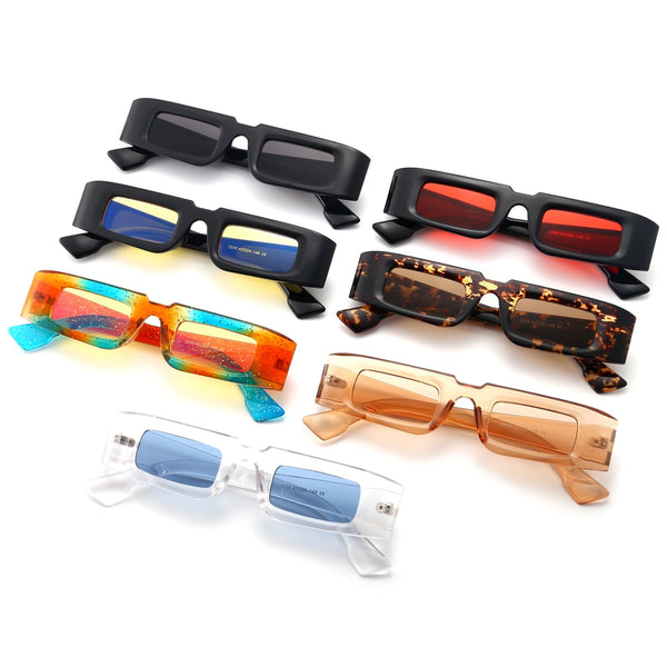 Women's Small Square 'Tiny Gnaw' Plastic Sunglasses