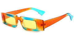 Women's Small Square 'Tiny Gnaw' Plastic Sunglasses