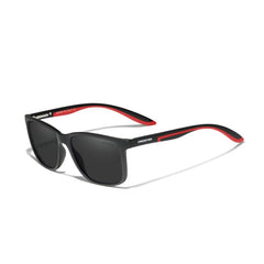 Men's' Rectangular Polarized 'Harlow' Plastic Sunglasses