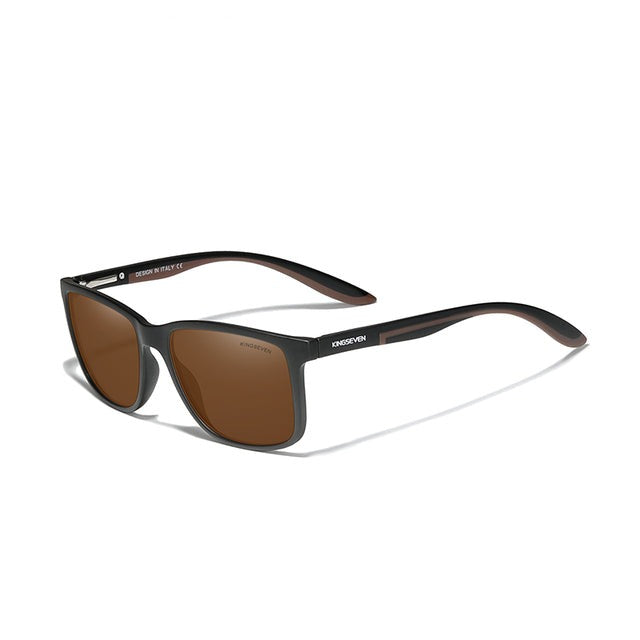 Men's' Rectangular Polarized 'Harlow' Plastic Sunglasses