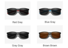 Men's' Rectangular Polarized 'Harlow' Plastic Sunglasses