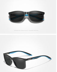 Men's' Rectangular Polarized 'Harlow' Plastic Sunglasses