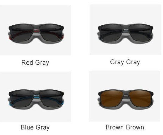Men's Polarized Sporty Square 'Tyler' Plastic Sunglasses