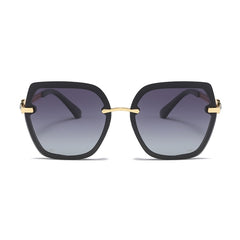 Women's Polarized Oversized Square 'Deborah' Metal Sunglasses