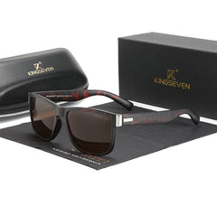 Men's Polarized Square 'Domenico' Plastic Sunglasses