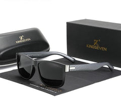 Men's Polarized Square 'Domenico' Plastic Sunglasses