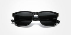 Men's Polarized Square 'Domenico' Plastic Sunglasses