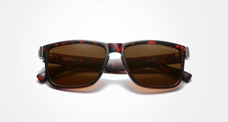 Men's Polarized Square 'Domenico' Plastic Sunglasses