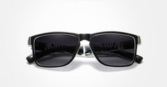 Men's Polarized Square 'Domenico' Plastic Sunglasses