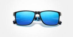 Men's Polarized Square 'Domenico' Plastic Sunglasses