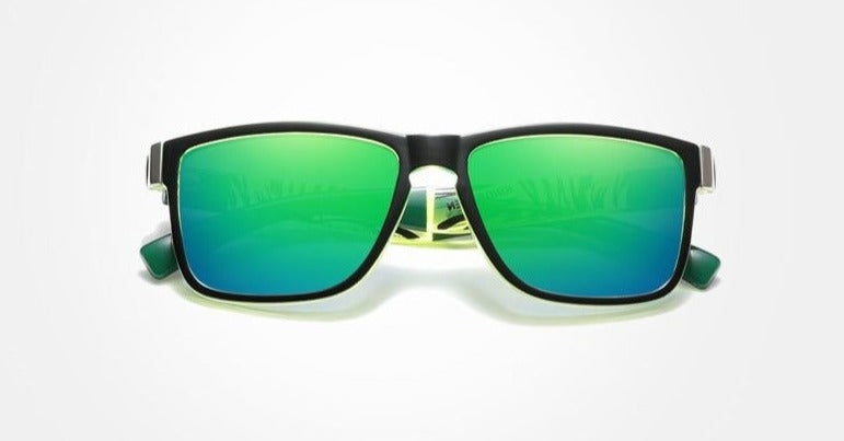 Men's Polarized Square 'Domenico' Plastic Sunglasses