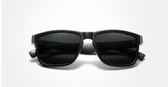 Men's Polarized Square 'Domenico' Plastic Sunglasses