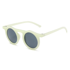 Unisex Vintage Round Resin 'Chunky' Plastic Sunglasses