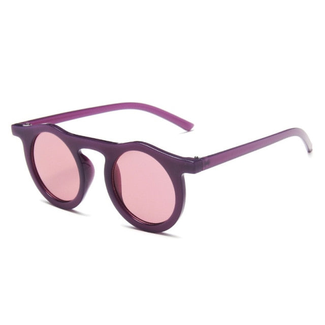 Unisex Vintage Round Resin 'Chunky' Plastic Sunglasses