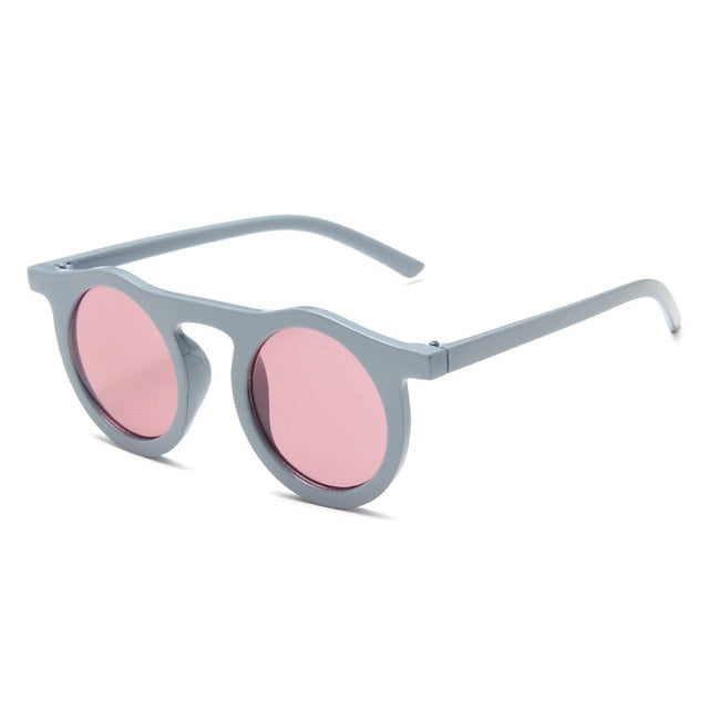 Unisex Vintage Round Resin 'Chunky' Plastic Sunglasses