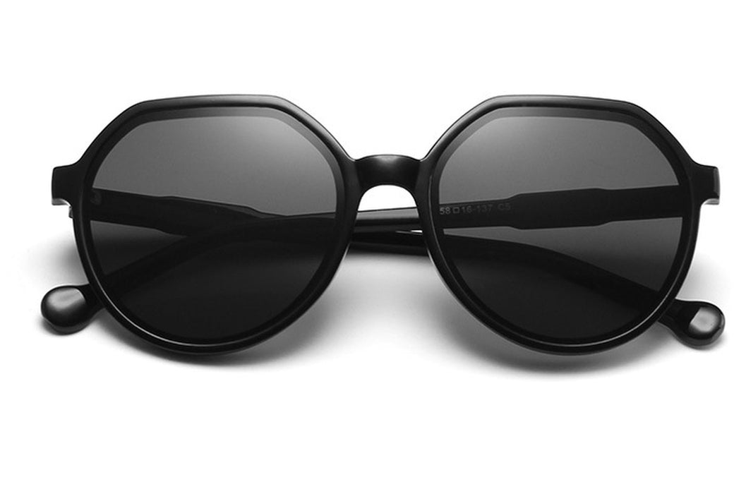 Women's Oversized Round 'Sky Line' Plastic Sunglasses
