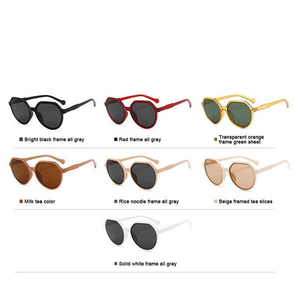 Women's Oversized Round 'Sky Line' Plastic Sunglasses