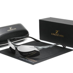 Men's Polarized Oval 'Threshold' Metal Sport Sunglasses