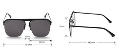 Women's Oversized Square 'Scorpion Night' Metal Sunglasses Sunglasses