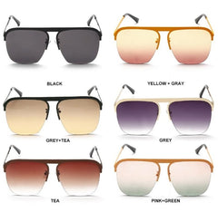 Women's Oversized Square 'Scorpion Night' Metal Sunglasses Sunglasses