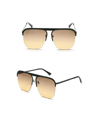 Women's Oversized Square 'Scorpion Night' Metal Sunglasses Sunglasses