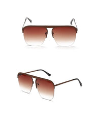 Women's Oversized Square 'Scorpion Night' Metal Sunglasses Sunglasses