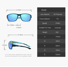 Unisex Polarized Rectangular 'Peoples' Metal Sunglasses